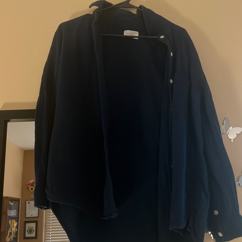 Navy blue button up